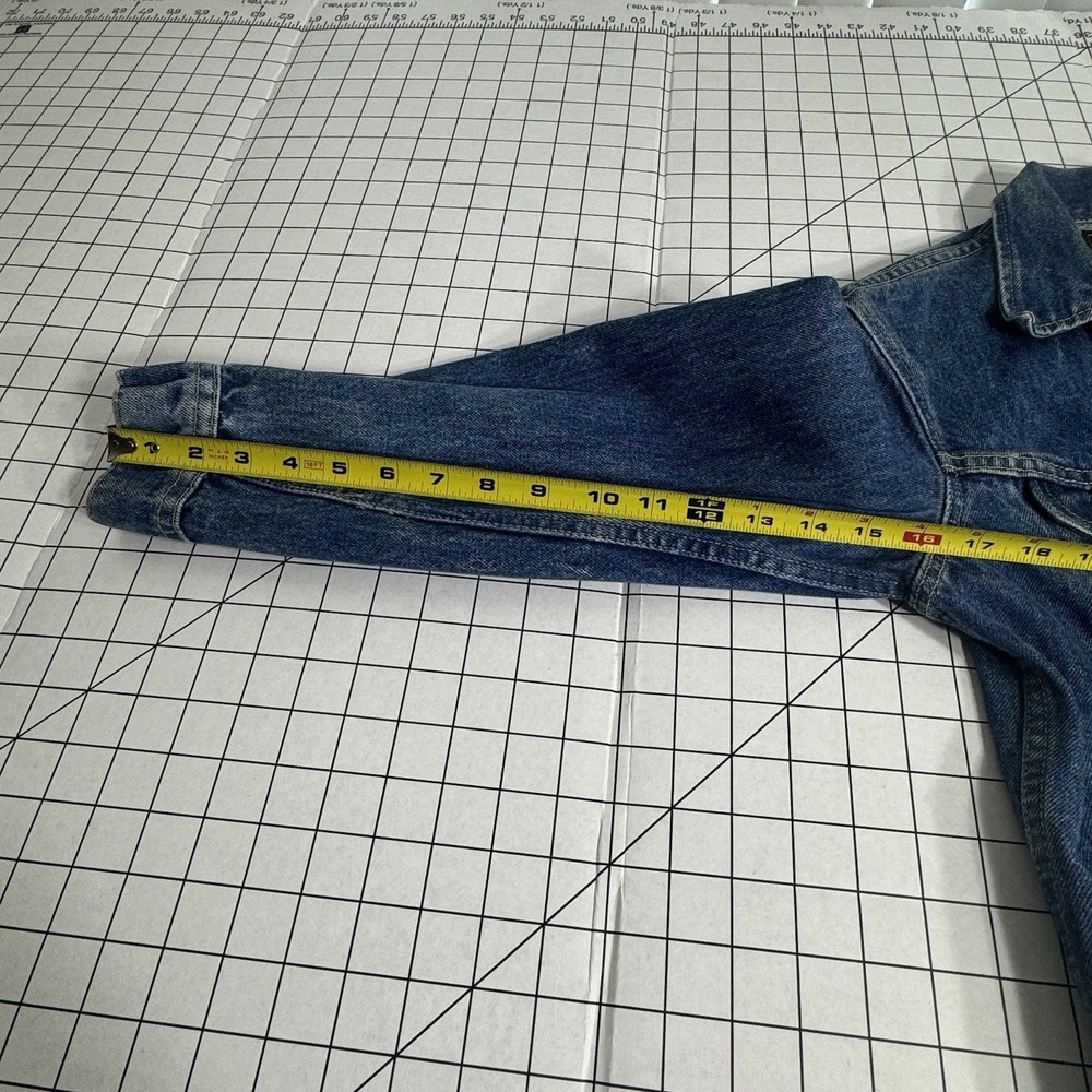 Vintage Lee Denim Jacket Womens Size XS Blue Jean Trucker Western USA Made‎ - Picture 9 of 9